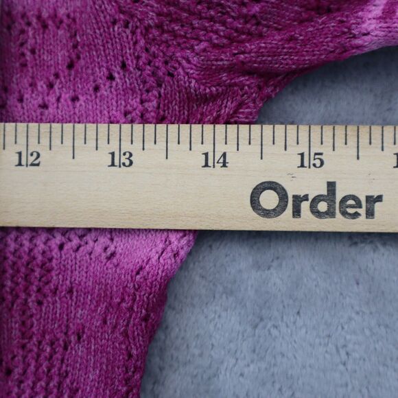 Bisou Bisou Sweater Womens M Purple Long Sleeve Round Neck Tight Knit Pullover - Picture 4 of 16